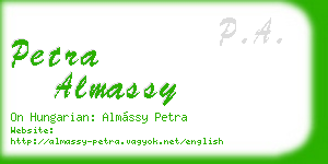 petra almassy business card